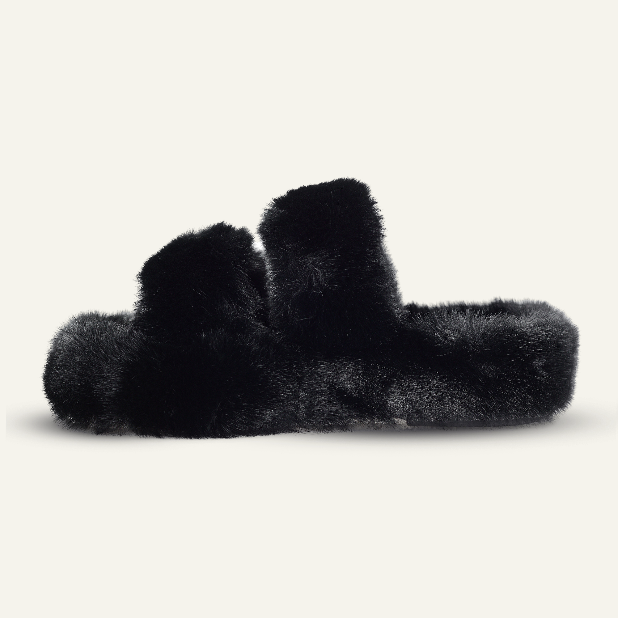Women's Fuzzy Slippers with Memory Foam Open-Toe