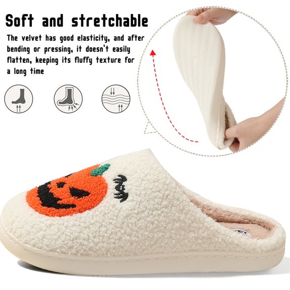 Halloween Slippers for Women and Men PumpkinSpider