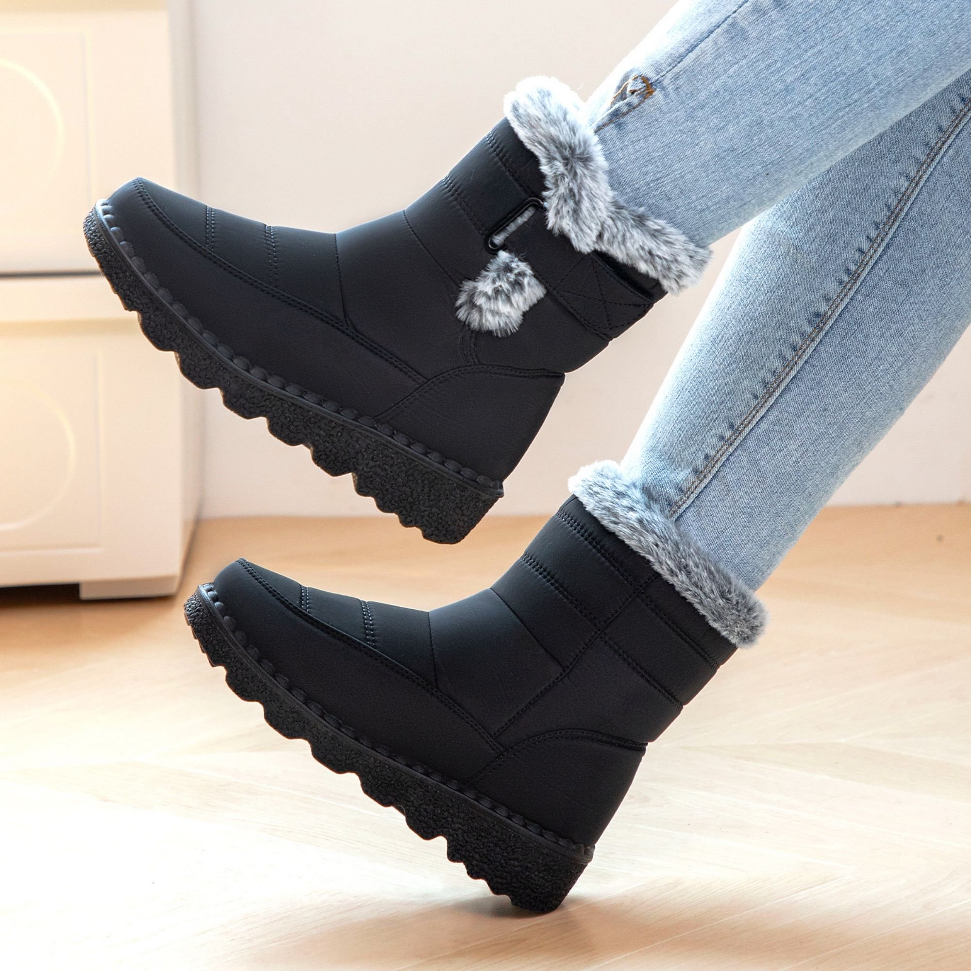  Women’s Waterproof Snow Boots Mid-Calf 