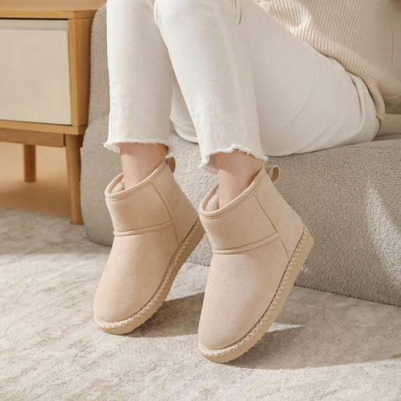 Cozy Womens Ankle Boots Slip On Mini Ankle Snow Boots for Women and Men