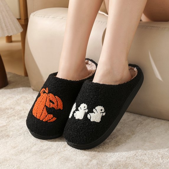  Halloween Slippers for Women and Men PumpkinGhosts