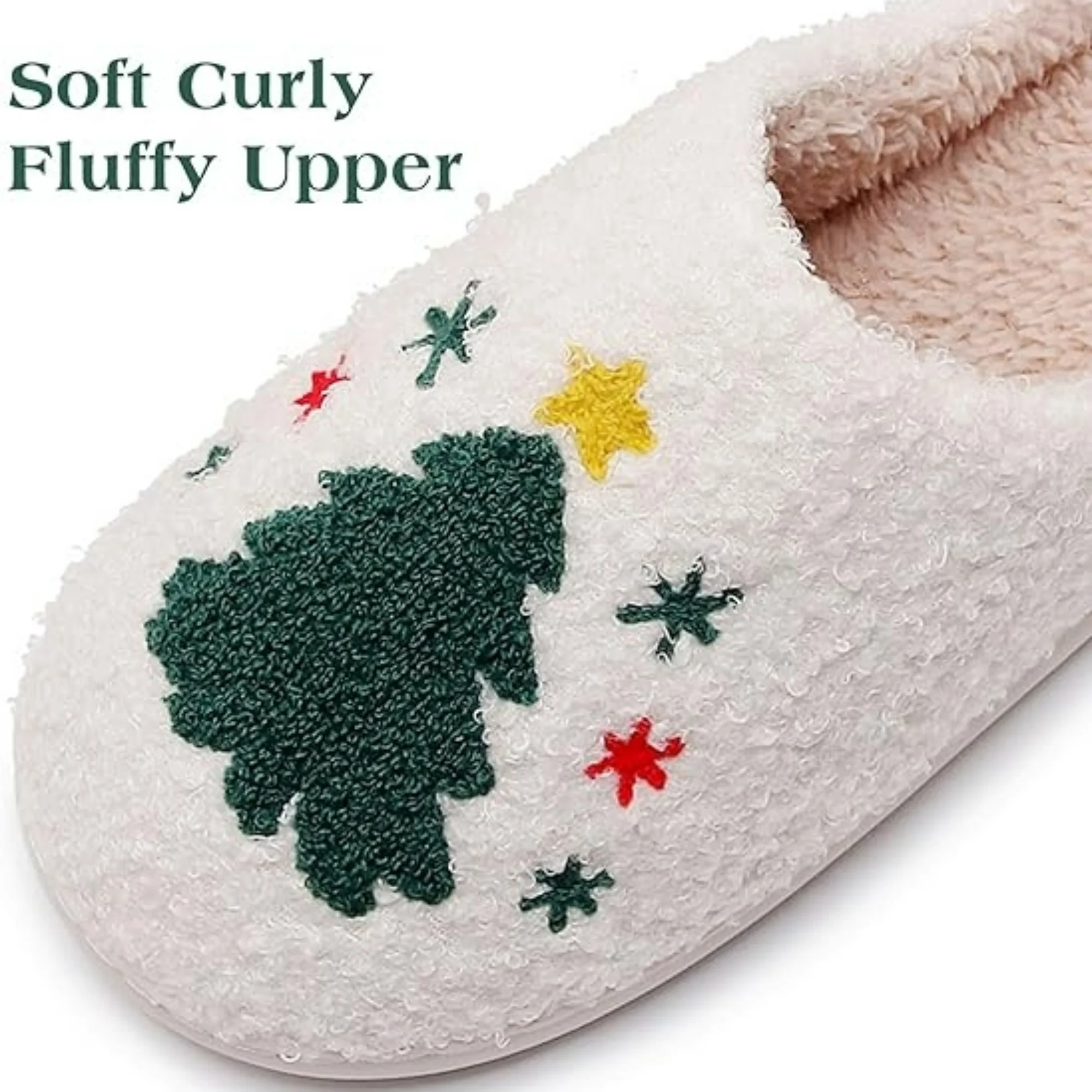  Christmas Reindeer Slippers  Plush Warm