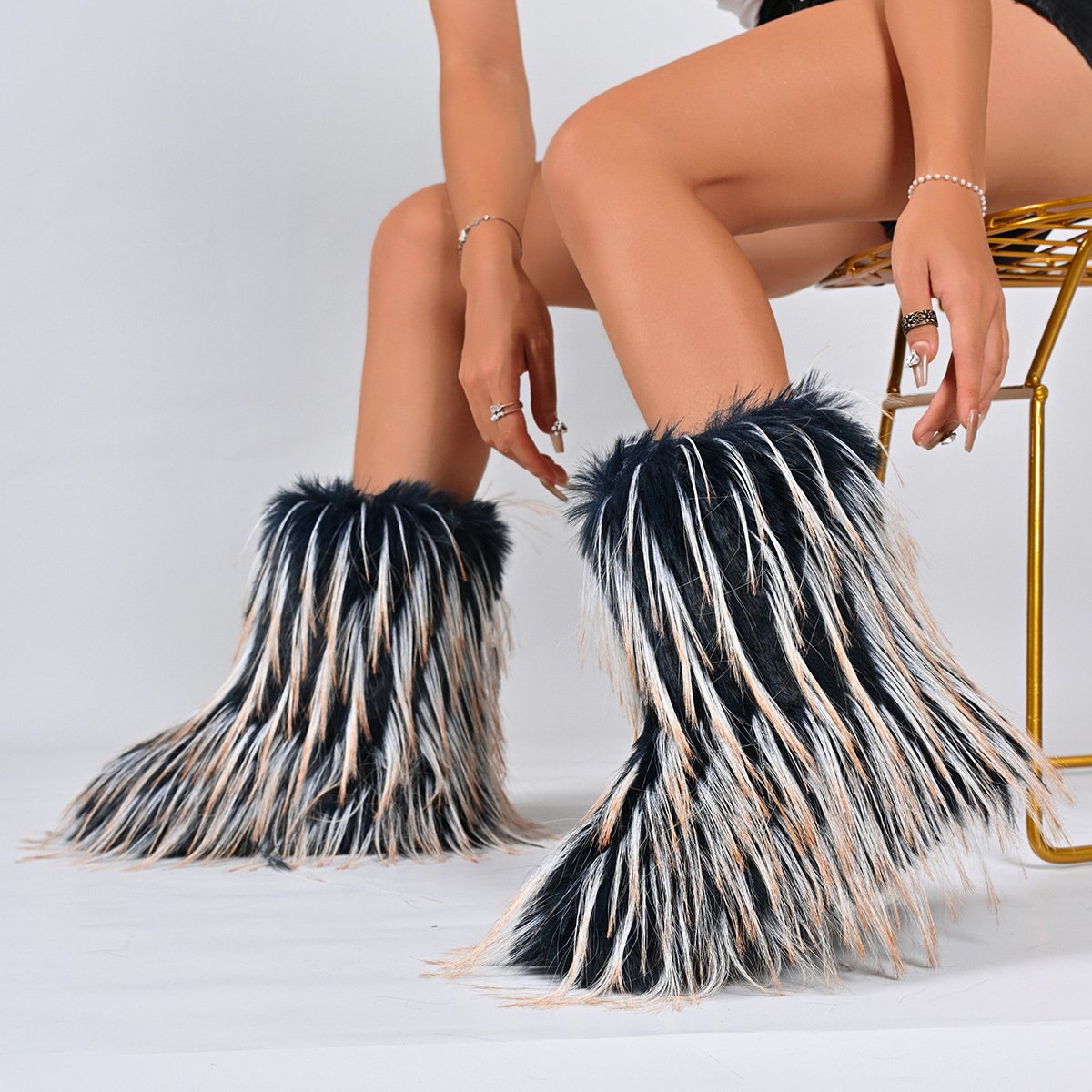  Furry Faux Fur Boots for Women