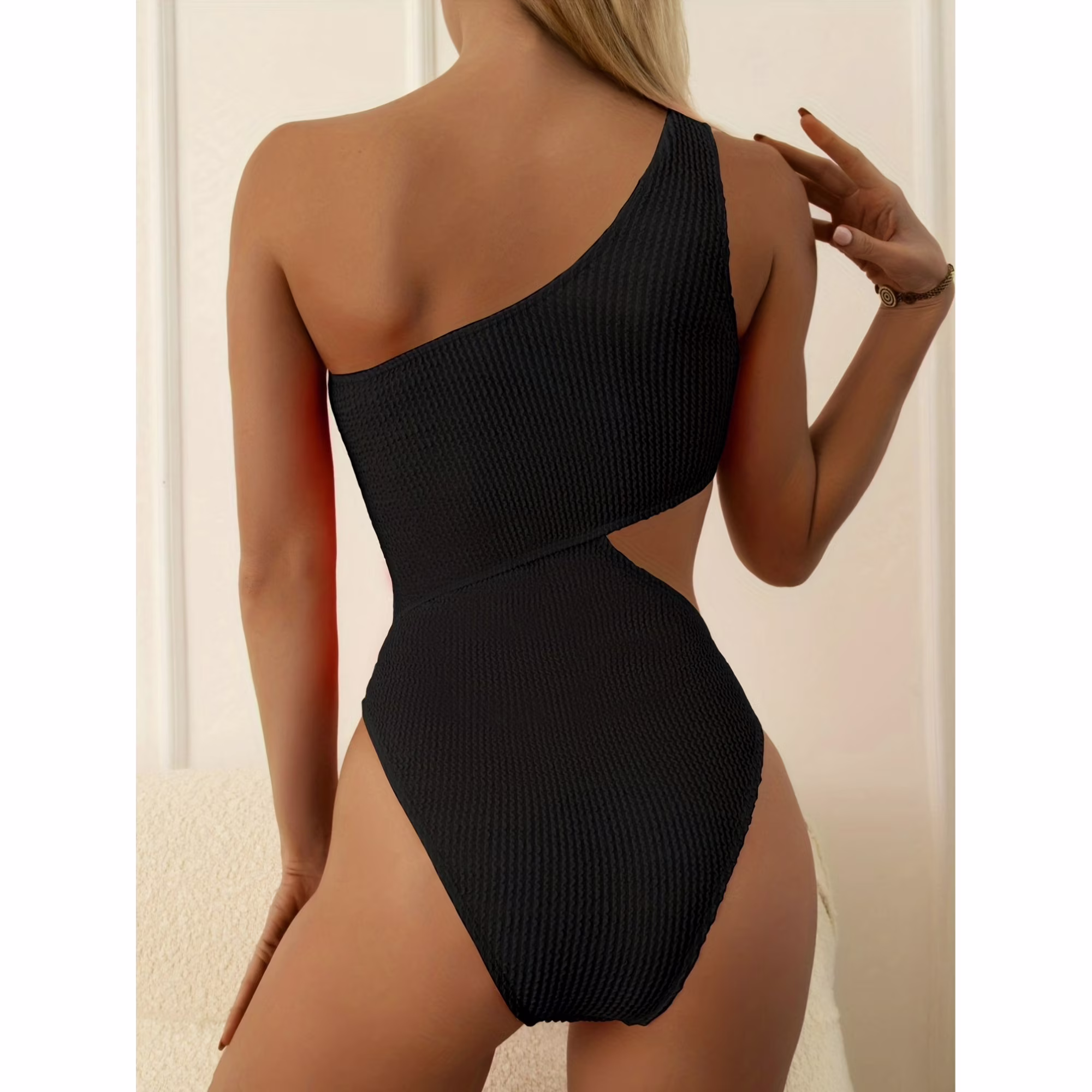 Women's High Waisted Sexy Hollow Cut Out Design One Piece Swimsuits