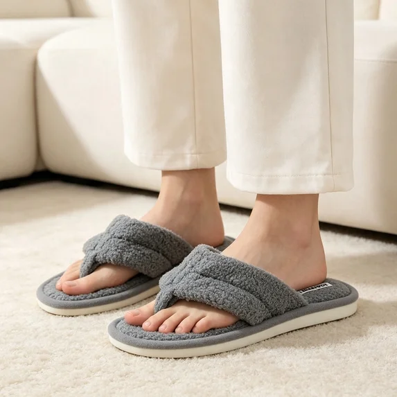 Flip Flop Slippers for Women Men Cozy Throng Open Toe Womens Slippers 