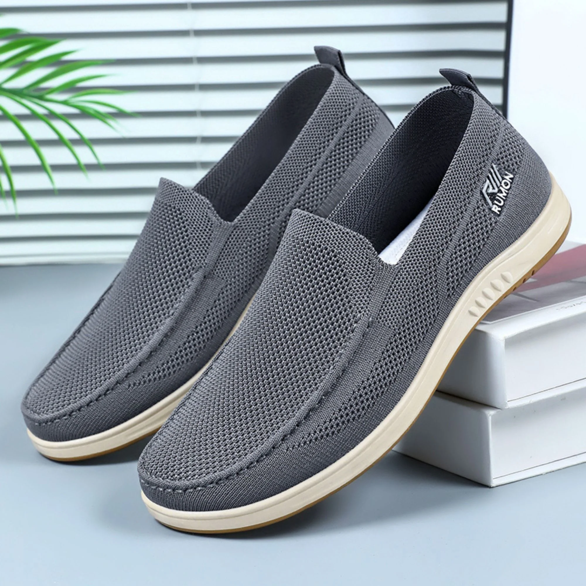BERANMEY Mens Mesh Casual Sneakers Shoes Lightweight Slip on 