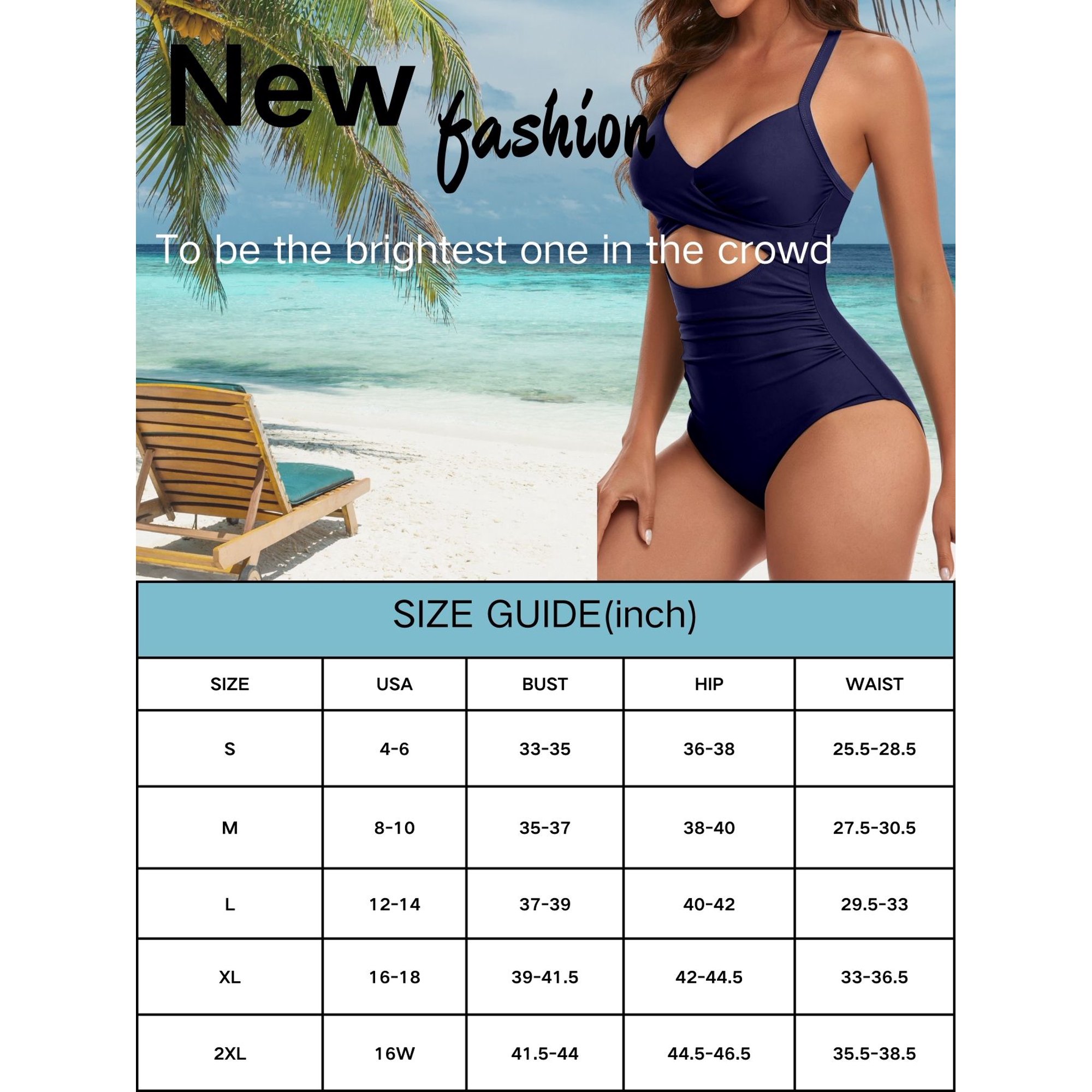 Sexy Tummy Control One Piece Swimsuit for Women 