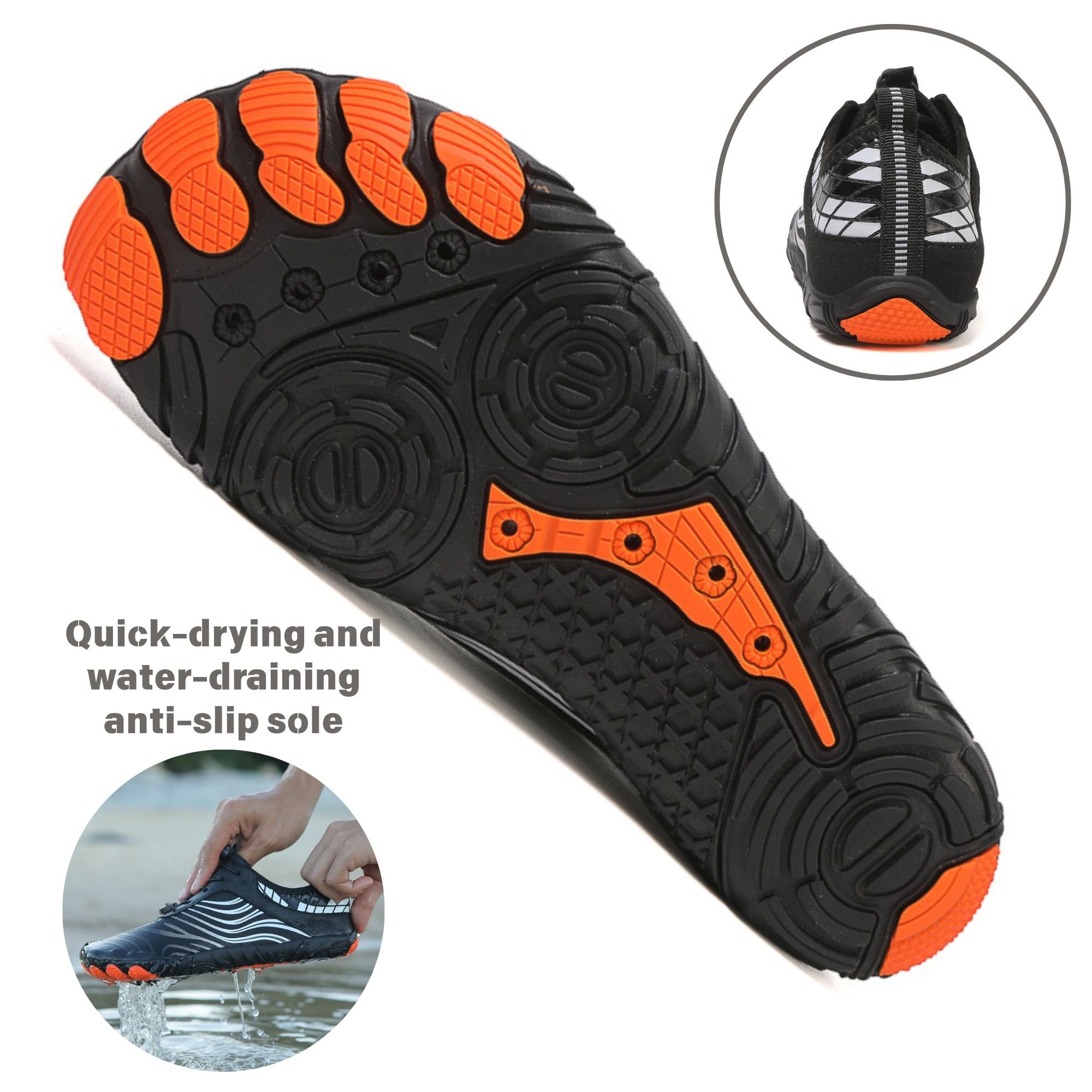 Skin-Feel Wide Toe Box Quick Dry Barefoot Socks for Women Men