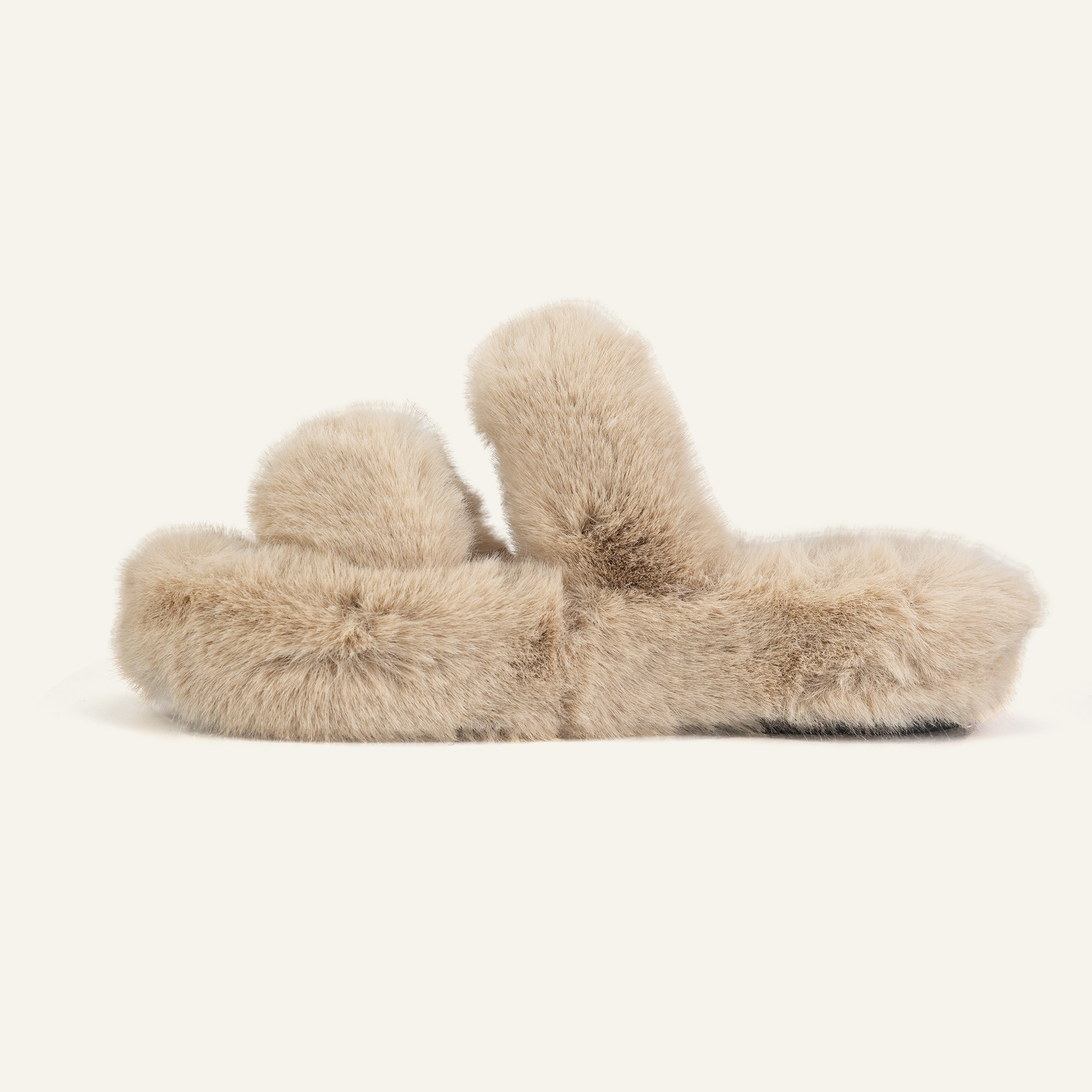 Women's Fuzzy Slippers with Memory Foam Open-Toe