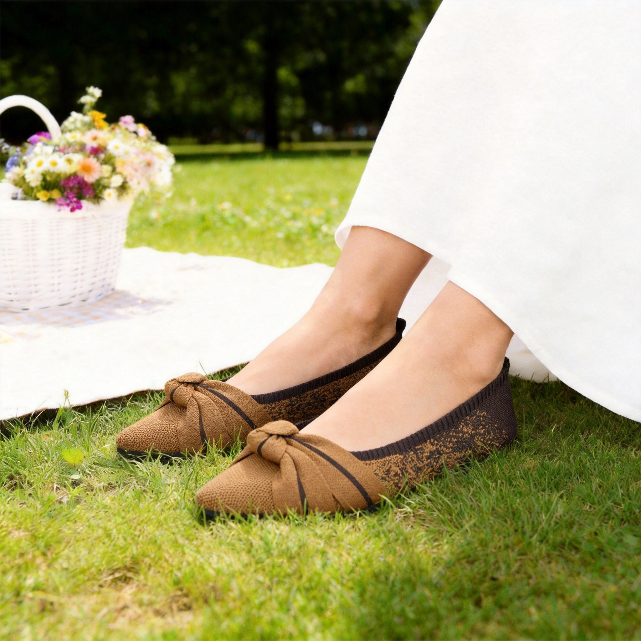 BERANMEY Flats for Women Slip On Ballet Flats Shoes for Women 