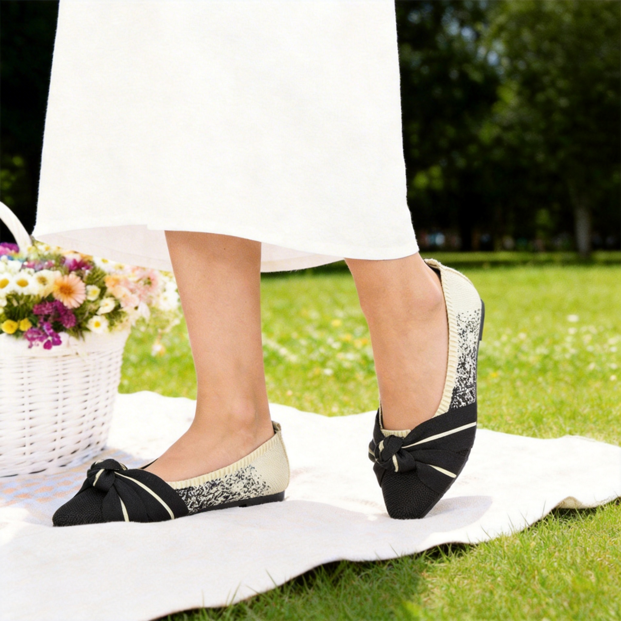 BERANMEY Flats for Women Slip On Ballet Flats Shoes for Women 