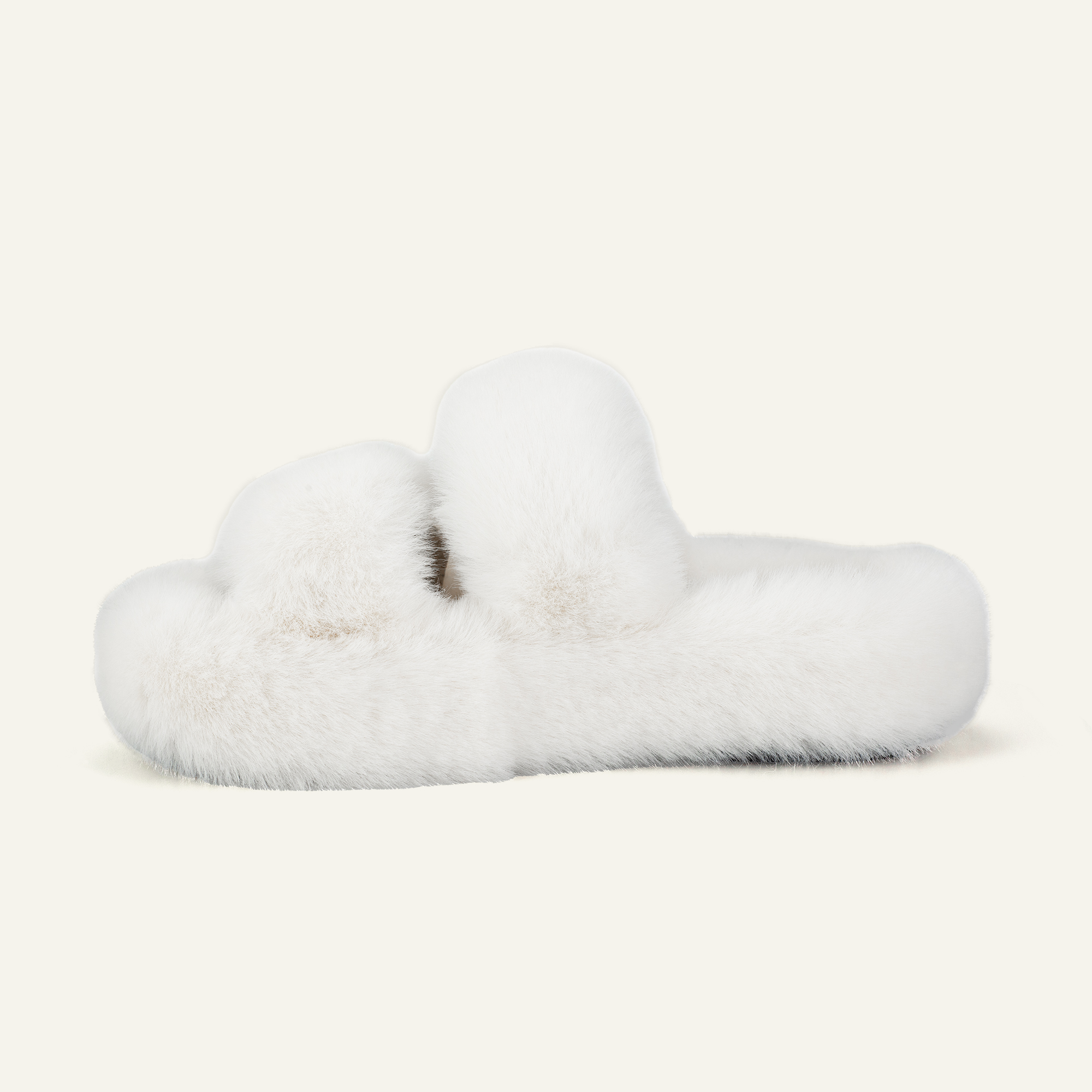 Women's Fuzzy Slippers with Memory Foam Open-Toe
