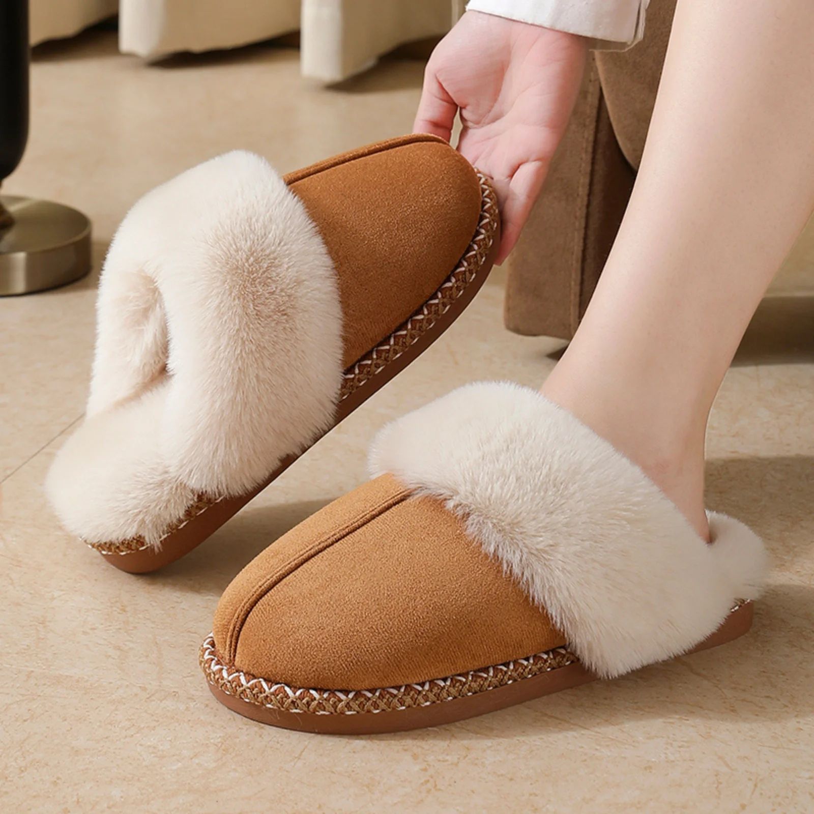 Women's Fuzzy Memory Foam Slippers Ultra Plush Warmth