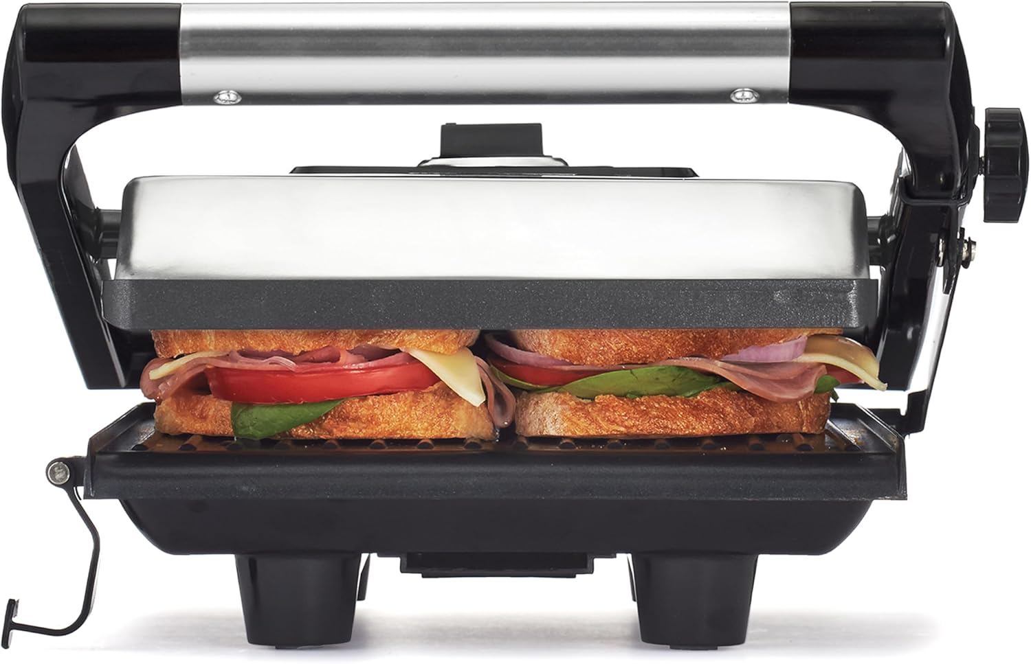 Panini Press Sandwich Maker and Electric Indoor Grill with Double Nonstick Plates