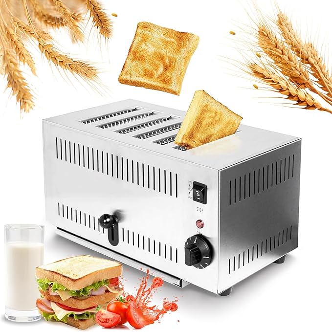 6 Slice Toaster With Removable Crumb