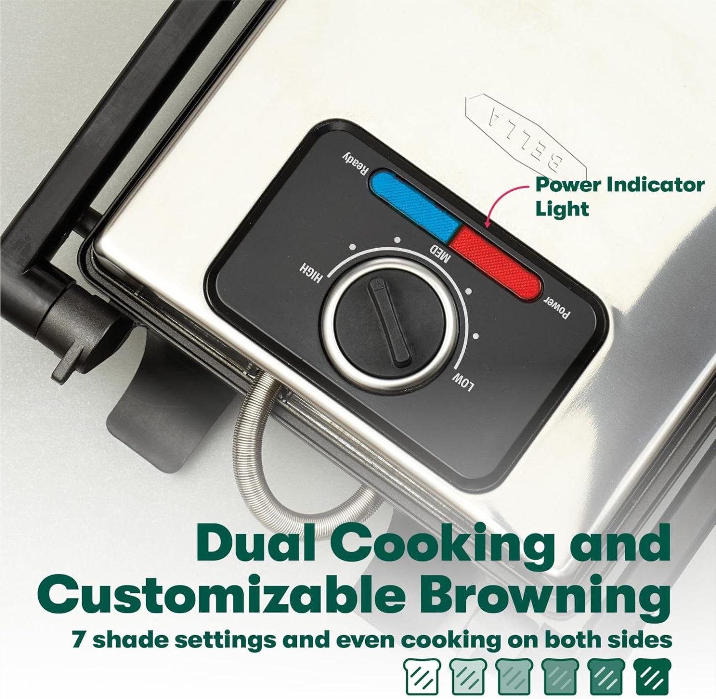 Panini Press Sandwich Maker and Electric Indoor Grill with Double Nonstick Plates