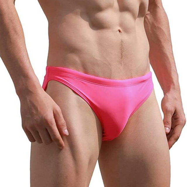 New Arrival Breathable Stylish Pure Color Soft Swimwear Surfing Sports Fitness Beachwear Fashion Sexy Men's Swimming Briefs