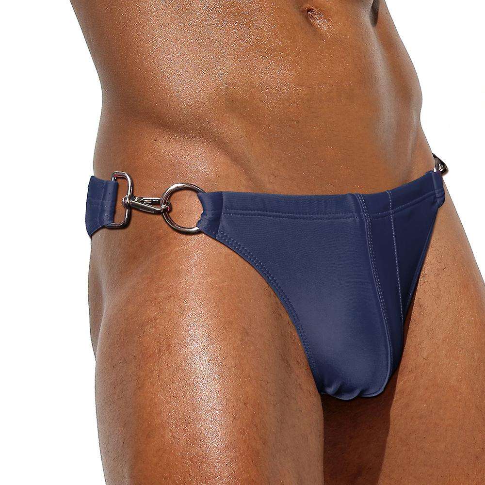 Sexy Male Men's Guy Briefs Men's Underwear with Buckle Pants Breathable Underpants Grundies Stretchy Bathing Wear OEM Elastic