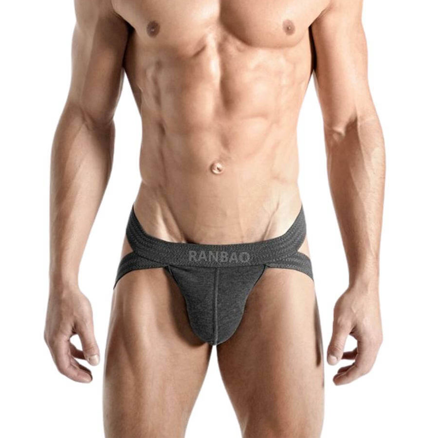 Sexy Men's Jockstraps Butt Lifting Solid Pouch Stretchy Sports Wear Sport Jocks Breathable Underpants for Male Thong