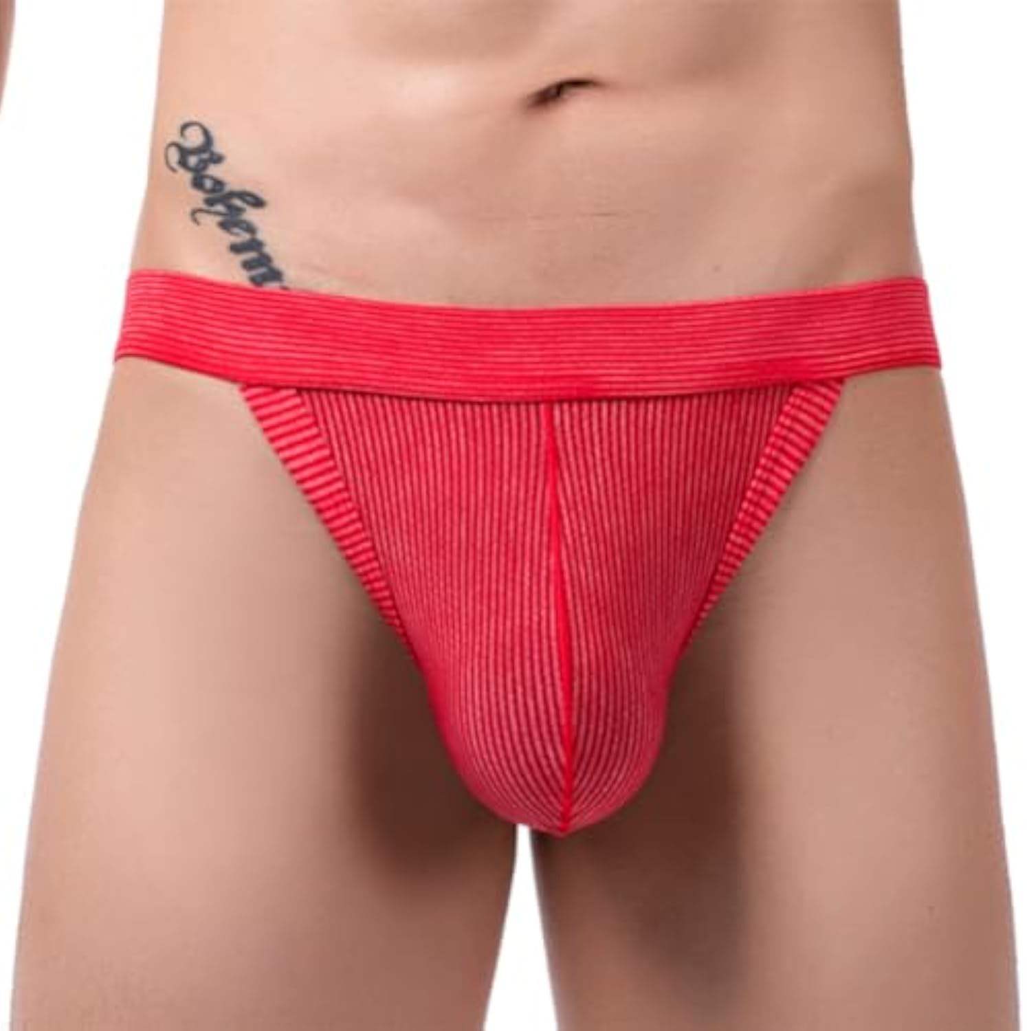 Solid Jockstraps Bottomless Briefs Sexy Support & Colorfast Men's Underwear Sports Wear Stretchy Thong Jock Strap