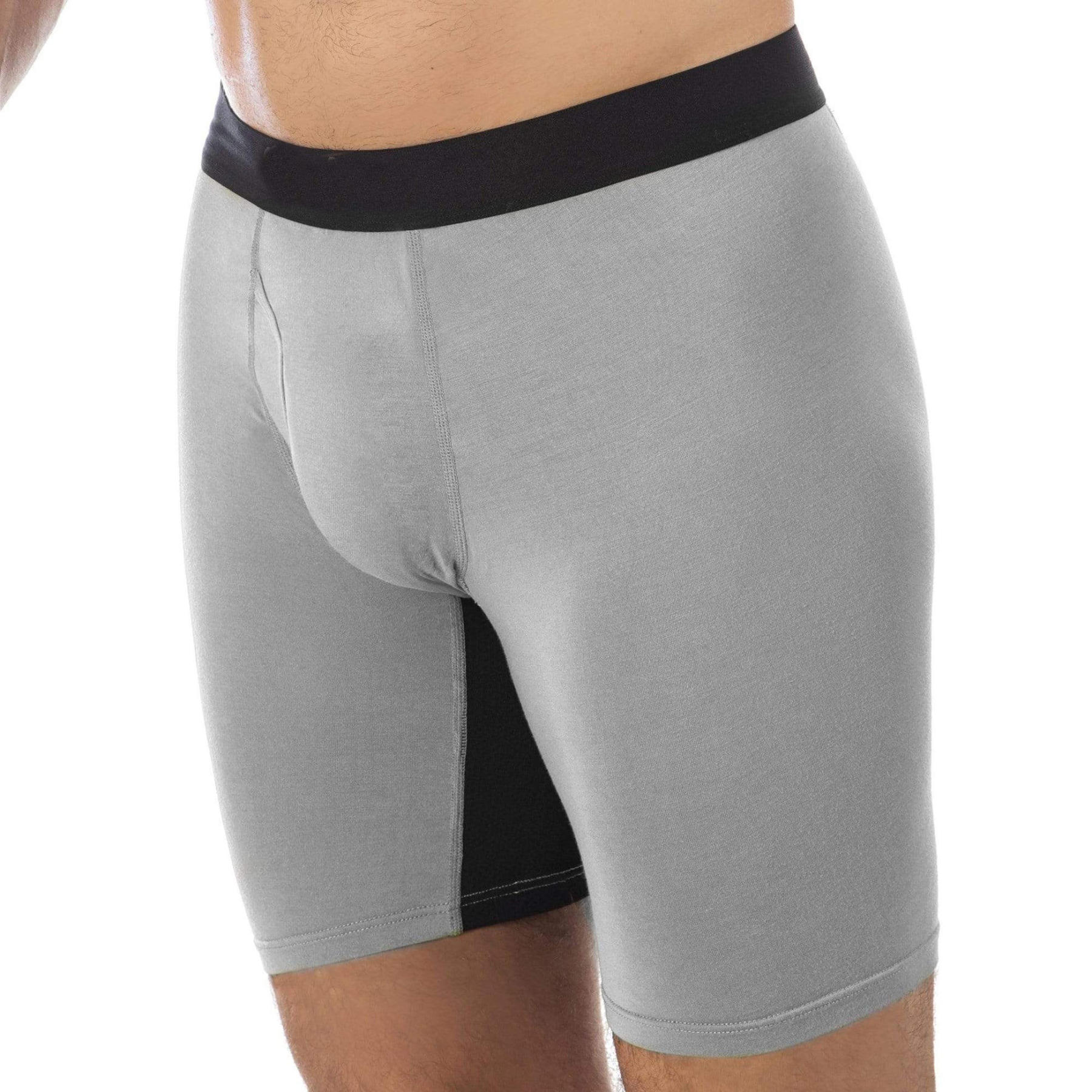 Bamboo Men's Anti-chafing Contrast Boxer Briefs for Male  Customized Elastic Waistband Body-hugging Stretch