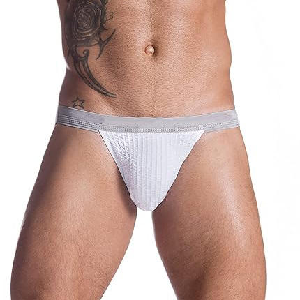 Jockstraps Knitted Bottomless Briefs Sexy Comfy Front Punch Men's Underwear Sports Wear Stretchy Thongs Jock Strap Jockstrap
