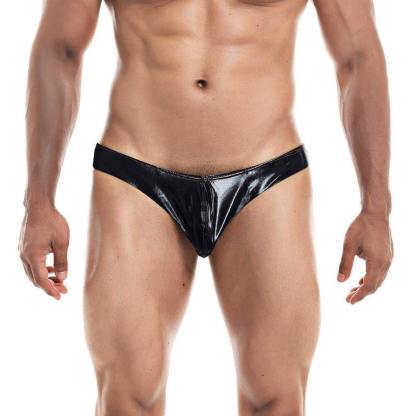 Briefs Swimwear Bikini Men's Male Shiny Smooth Micro Guy Briefs Underwear with Drawstring Waterproof Reflect Underpants Grundies