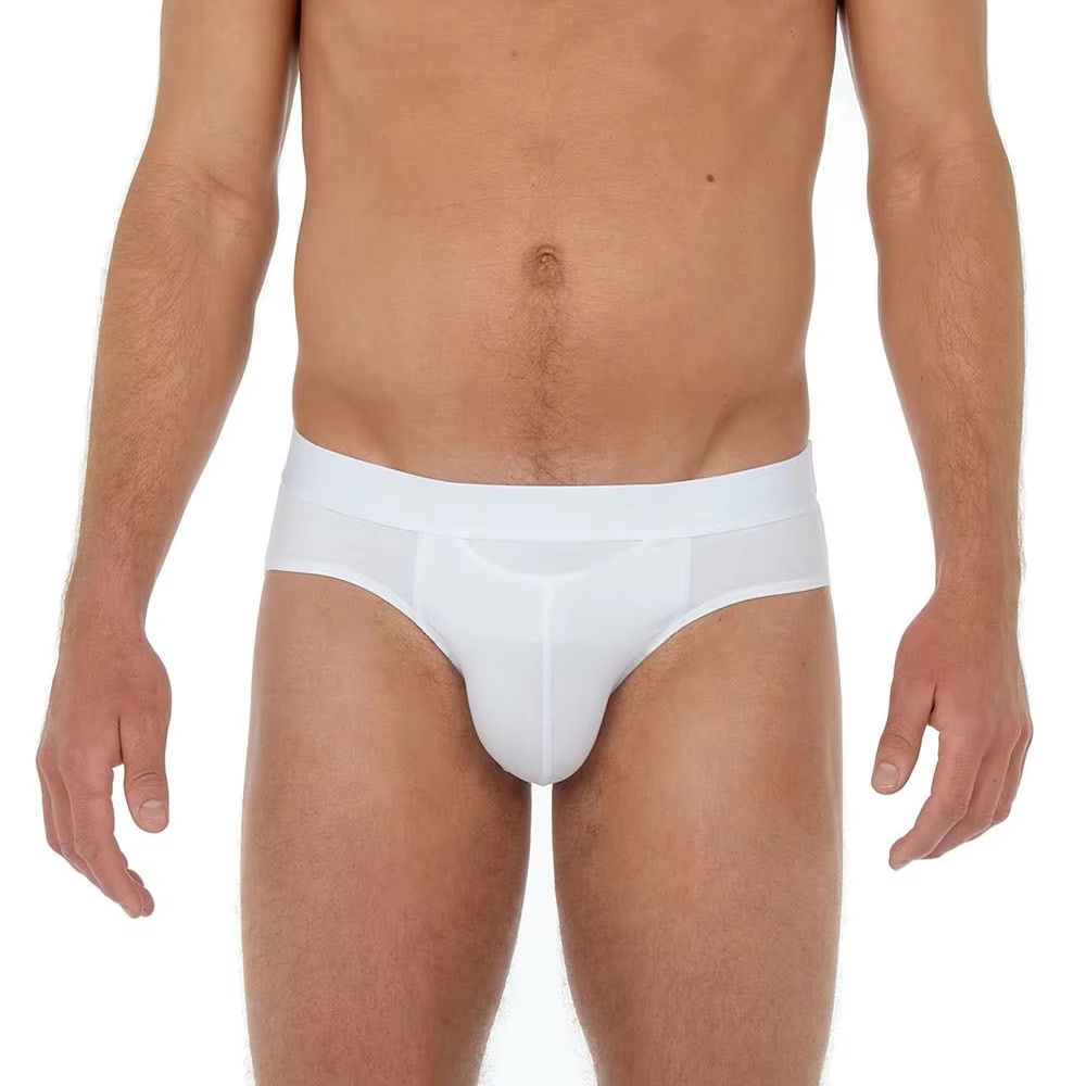 Elastic Waistband Regular Fit White Men's Guy Briefs Underwear Pants Breathable Underpants Grundies for Male OEM Everyday Wear