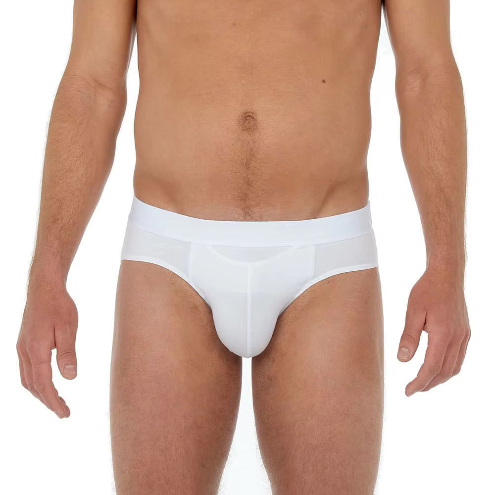 Elastic Waistband Regular Fit White Men's Guy Briefs Underwear Pants Breathable Underpants Grundies for Male OEM Everyday Wear