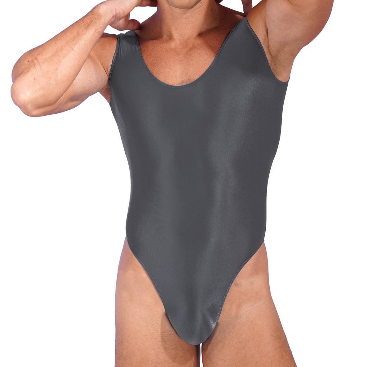 Wholesale Comfortable Men's Bodysuit Waterproof Breathable Bodysuits Solid Color Swimsuits Jumpsuit for Male Sleeveless Backless