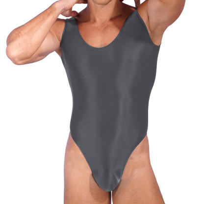 Wholesale Comfortable Men's Bodysuit Waterproof Breathable Bodysuits Solid Color Swimsuits Jumpsuit for Male Sleeveless Backless