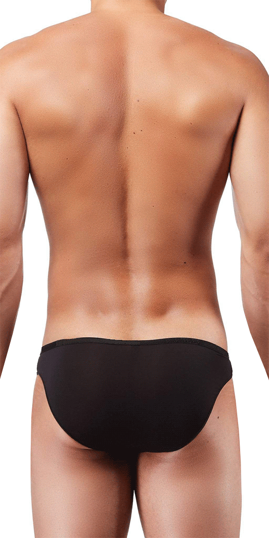Men's Bikini-cut Solid Color Sexy Wear Underwear Custom Waistband Beach Underpants for Male