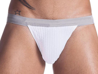 Jockstraps Knitted Bottomless Briefs Sexy Comfy Front Punch Men's Underwear Sports Wear Stretchy Thongs Jock Strap Jockstrap