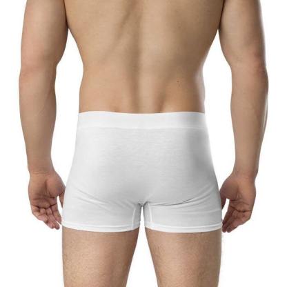 Men's Trunks Boxer Briefs for Male Customized Body-hugging Underwear with Pouch Solid Grundies Printed Breathable