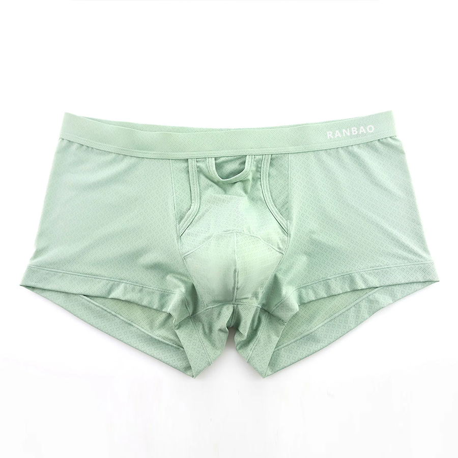 Men's Solid Breathable Functional Front Panel Stretchy Trunks Casual Support & Colorfast Men's Underwear for Male Boxer Briefs