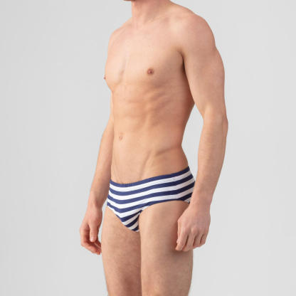 Transparent Men's Guy Swim Briefs Stripes Support Men's Underwear Casual Polo Pants Full Cup Breathable Underpants Grundies Pool