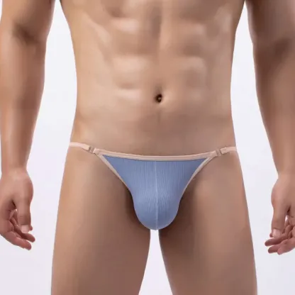 Knitted Detachable Side Briefs Sexy Comfy Front U Punch Men's Underwear Sports Wear Stretchy Thongs Panties Solid Sports