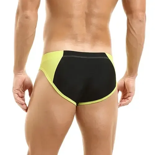 Open Front Zip Swim Men's Guy Contrast Briefs Men's Underwear Swimwear Beach Pool Low-rise Pants Underpants Grundies Sexy Bikini