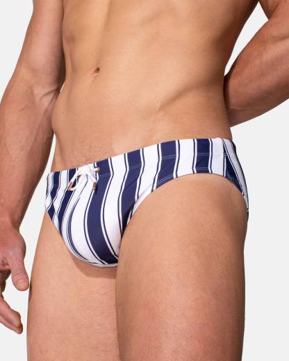 Stripe Elastic Drawstring Printing Swim Men's Guy Briefs Men's Underwear Pants Breathable Underpants Grundies for Male Bikini