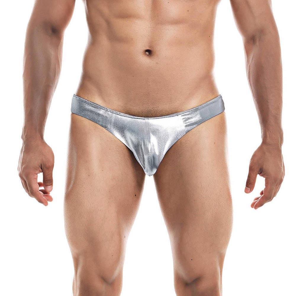 Briefs Swimwear Bikini Men's Male Shiny Smooth Micro Guy Briefs Underwear with Drawstring Waterproof Reflect Underpants Grundies