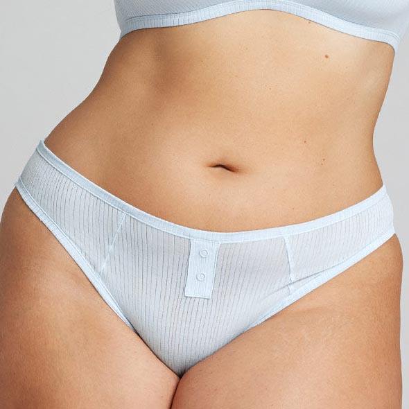 Oeko-Tex High Leg French-cut Panty Ribbed Panties Knickers Every Day Faux Fly Relaxed Female Women's Briefs