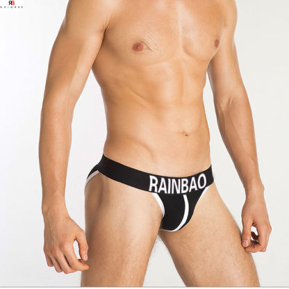 Latest New Style Men's Underpants Logo Designed Convex Briefs Breathable Woven Cotton Boxer Printed Pattern