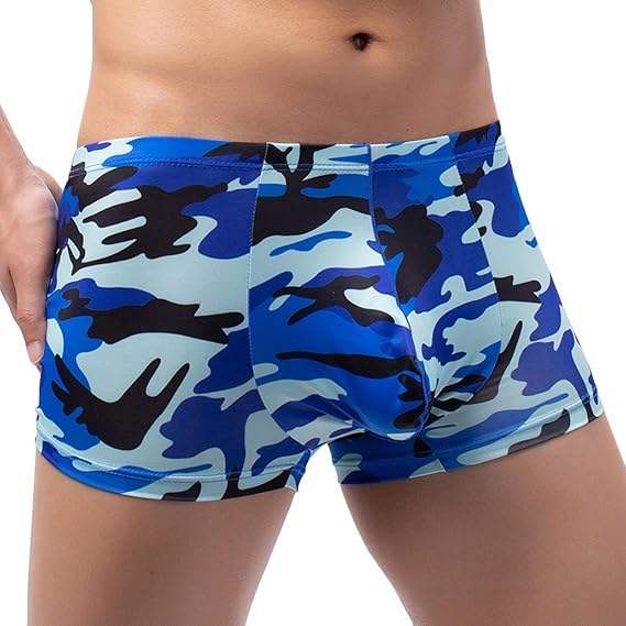 Wholesale Men's Trunks Camouflage Stretchy Trunks Shorty Undershorts Broekies Camo Print Pants for Male U Pouch Boxer Briefs