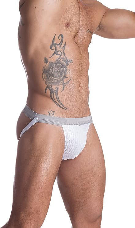Jockstraps Knitted Bottomless Briefs Sexy Comfy Front Punch Men's Underwear Sports Wear Stretchy Thongs Jock Strap Jockstrap