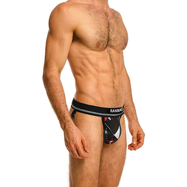 New Arrival Sexy White Wide Belt Boxer Briefs High Quality Elastic Jockstrap Homme Passion Hot Men Sexy Underwear