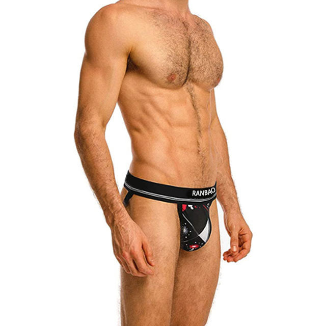 New Arrival Sexy White Wide Belt Boxer Briefs High Quality Elastic Jockstrap Homme Passion Hot Men Sexy Underwear