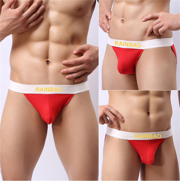 Custom Breathable Mesh Male Jockstrap Big Bulge Penis Underwear Exotic Charming Mature Jockstrap for Guy