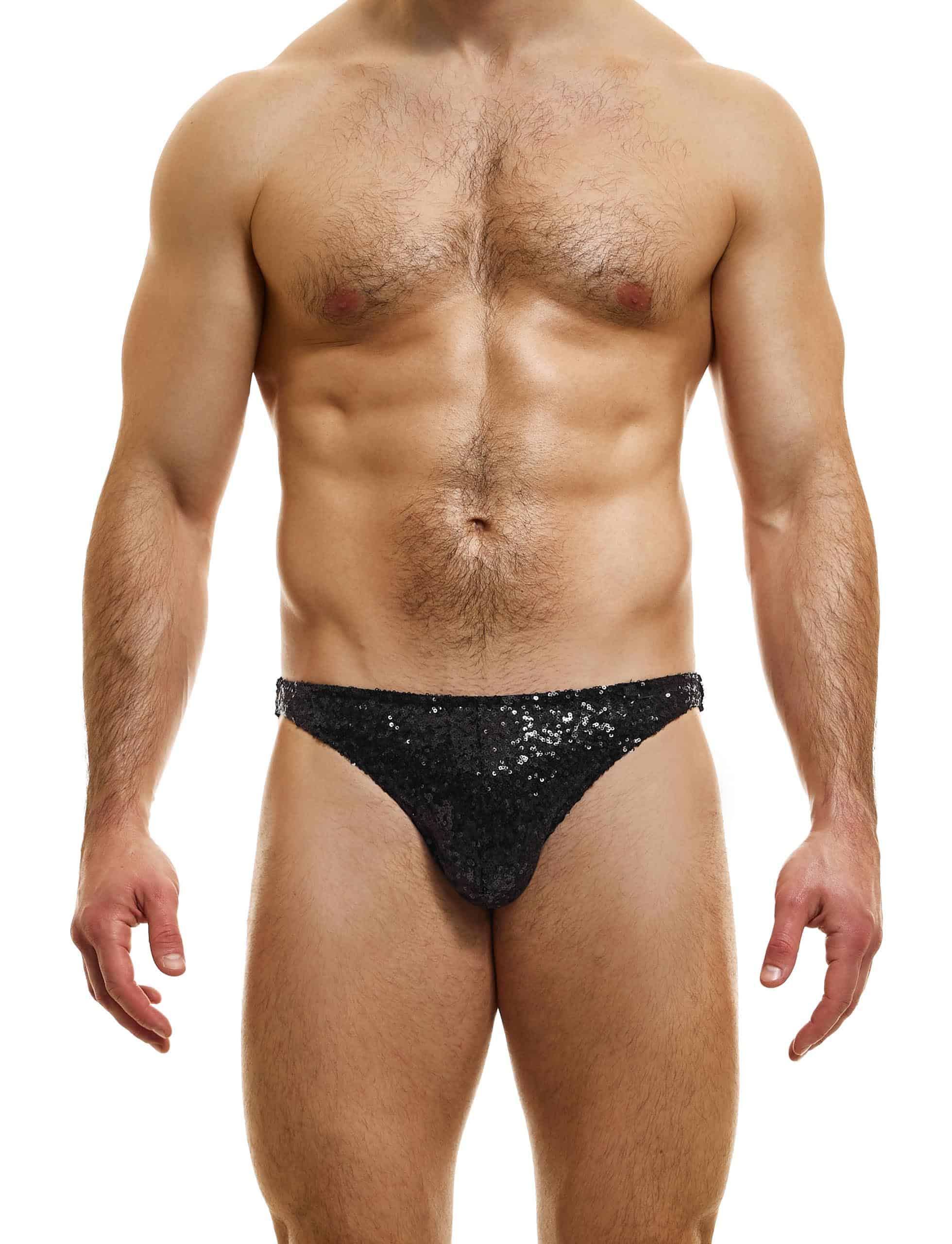 Briefs Swimwear Bikini Men's Male Shiny Sequin Sexy Guy Briefs Underwear Glitter Waterproof Reflect Underpants Grundies