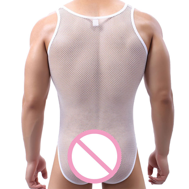Cool Bodysuit Man Underwear Mesh Sexy Body Briefs  for Male Customized Factory Wholesale Products