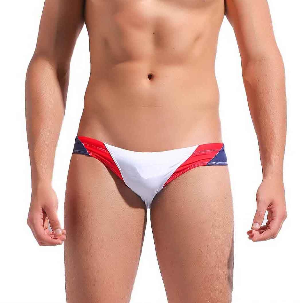 Swim Men's Guy Contrast Briefs Men's Underwear Swimwear Pool Low-rise Pants Underpants Grundies Sexy Bikini Lining Seaside Beach